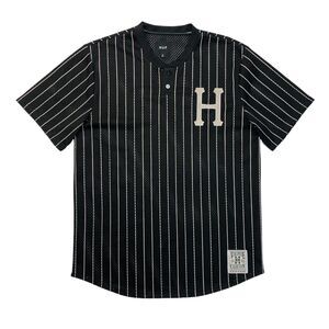 ★国内在庫/即発可*HUF*BRONXベースボールヘンリートップ★ HUF(ハフ) / Hロゴ/ベースボールシャツ/ヘンリーネック